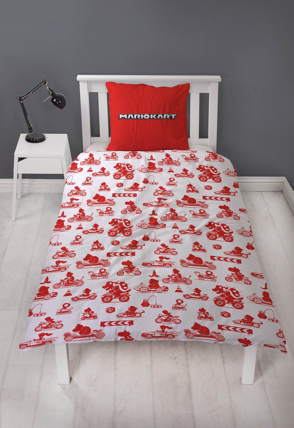 Mario Kart - Parure de lit en microfibre Mario (140x200cm + 63x63cm) - flash vidéo