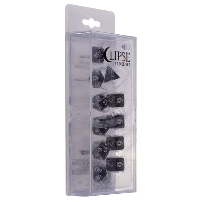 Ultra Pro - Eclipse 11 - Set de dés en acrylique : Noir de jais - flash vidéo