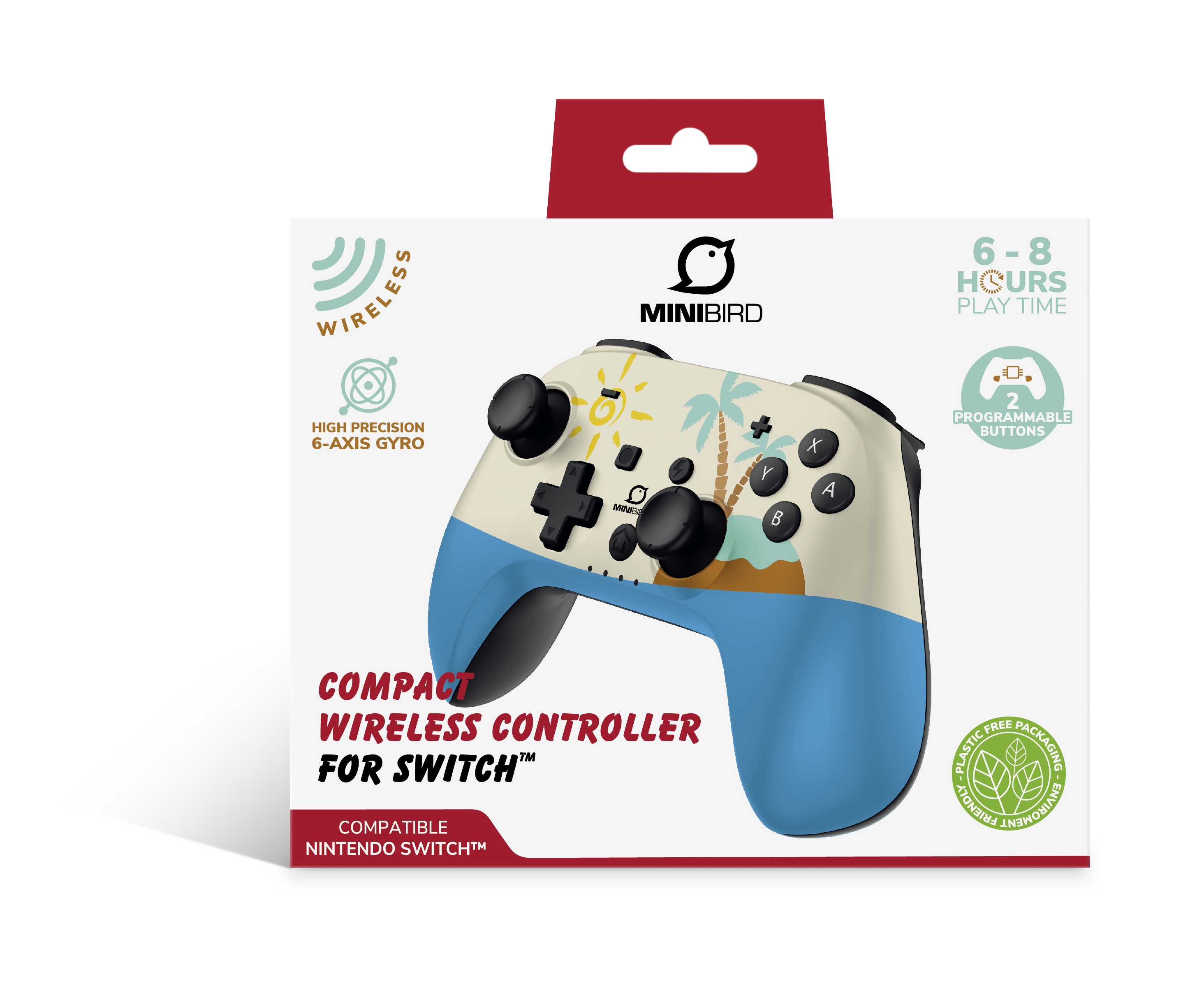 Minibird Pop Top - Manette sans fil Bluetooth "The Island" pour Ninten