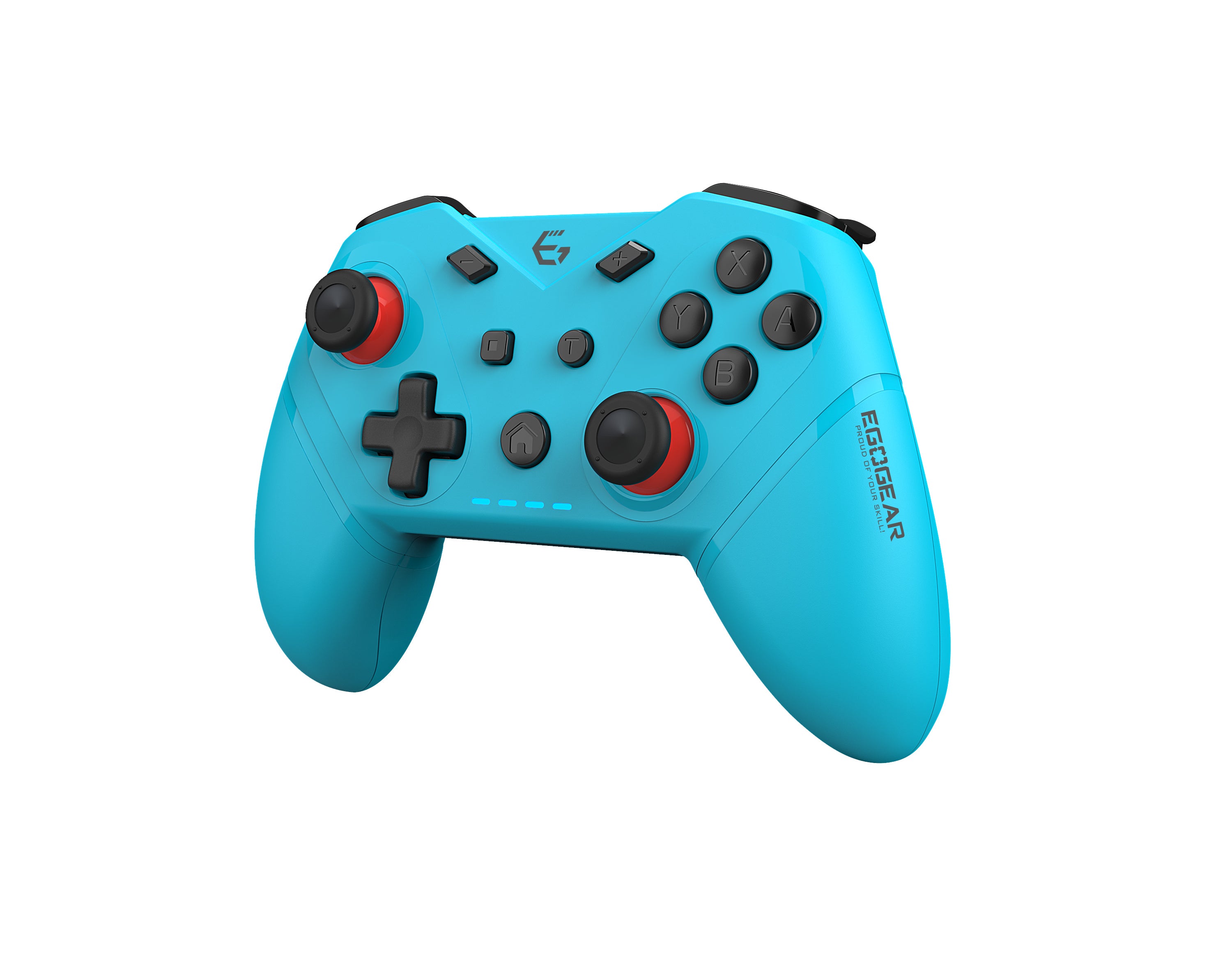 EgoGear - Manette sans fil Bluetooth SC20 Bleu Néon pour Nintendo Switch, Switch OLED, PS3 et PC - flash vidéo