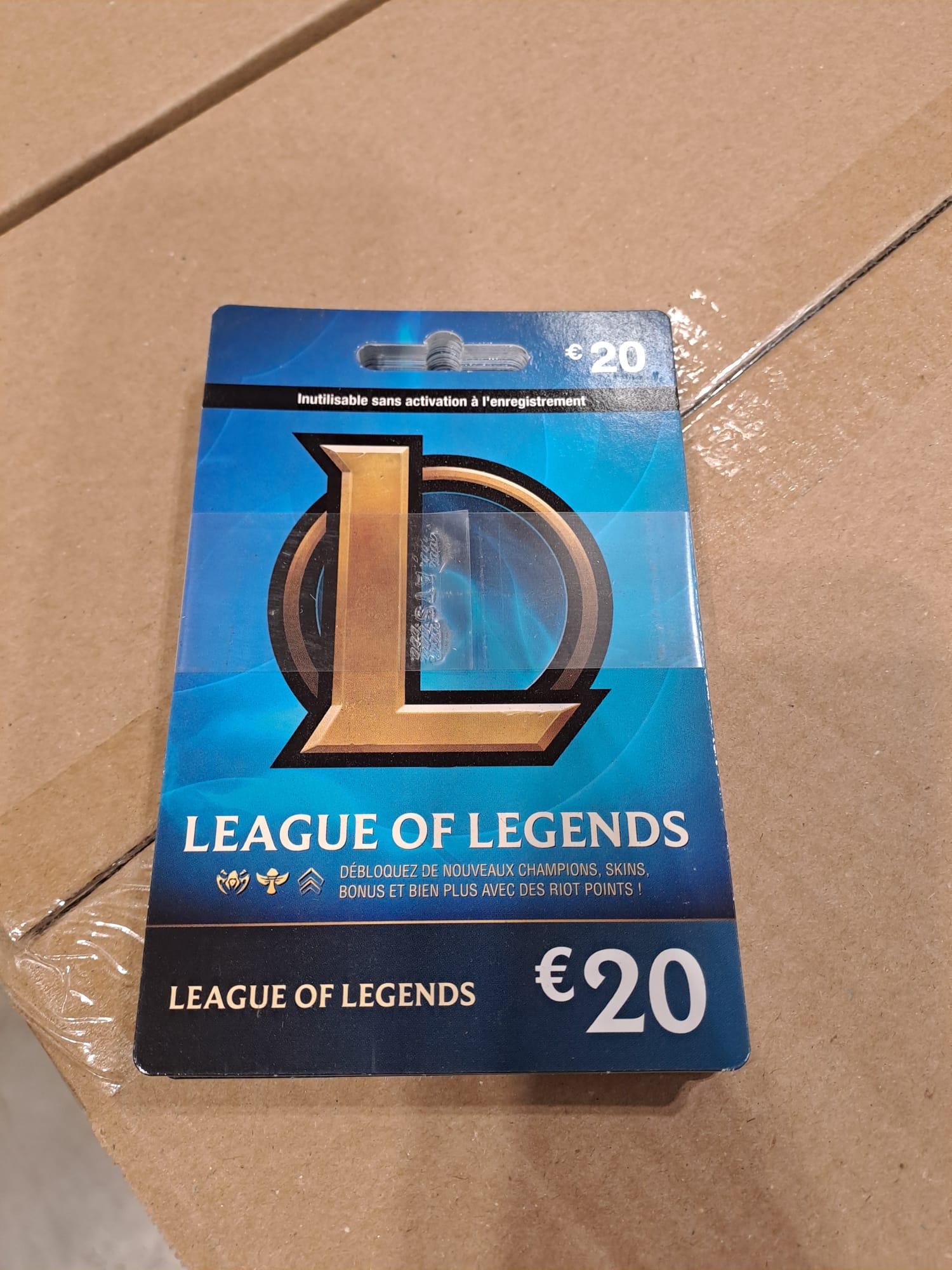 CARTE POSA RIOT LEAGUE OF LEGEND 20€ - flash vidéo