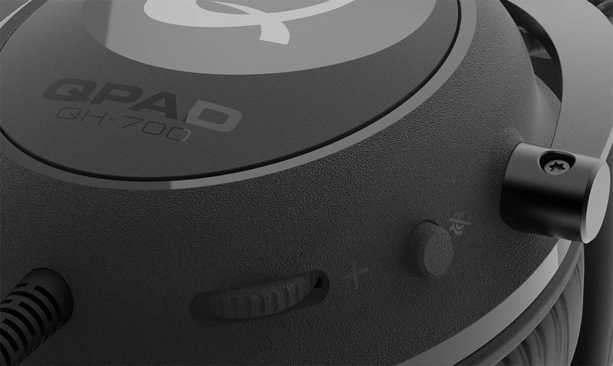 QPAD - QH-700 - Casque de jeu stéréo filaire Noir pour PC, PS4/PS5, Xbox One, Xbox Series S|X, Nintendo Switch - flash vidéo