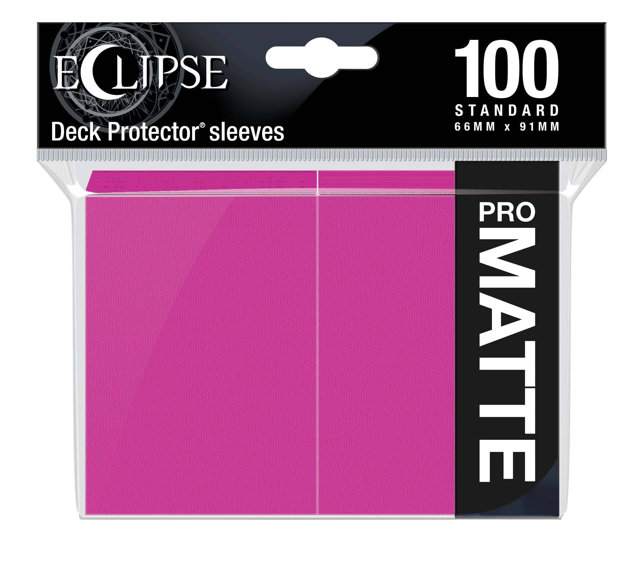 Ultra Pro - Eclipse Matte Sachet de 100 protèges cartes standard Rose Vif (66 x 91 mm) - flash vidéo