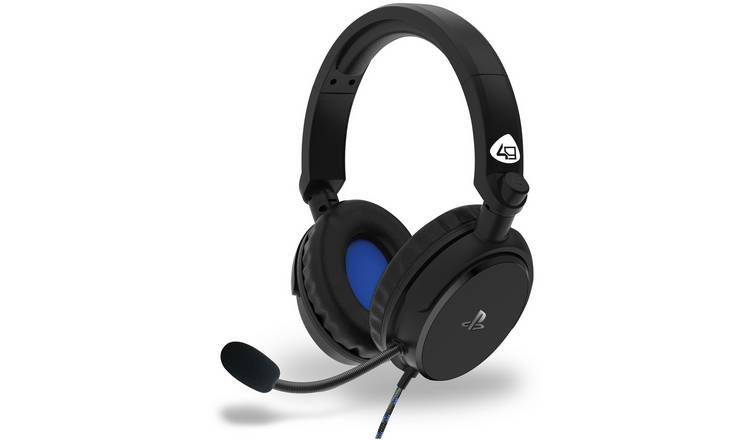 4Gamers - Casque de jeu stéréo filaire PRO 4-50S Noir pour PS5 et PS4 - flash vidéo