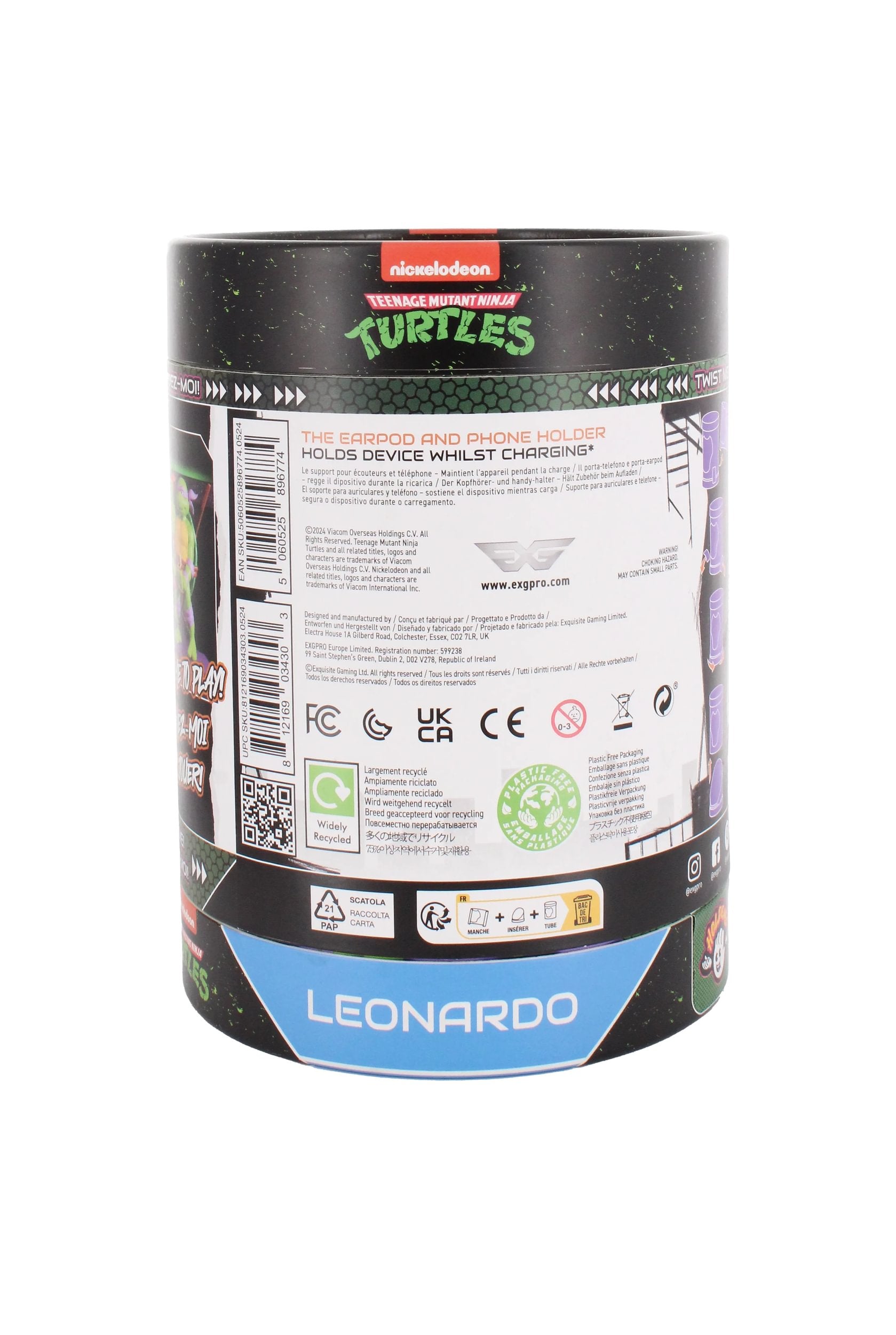 Cable Guys Holdems - Teenage Mutant Ninja Turtles - Support pour écouteurs et téléphone Leonardo - flash vidéo