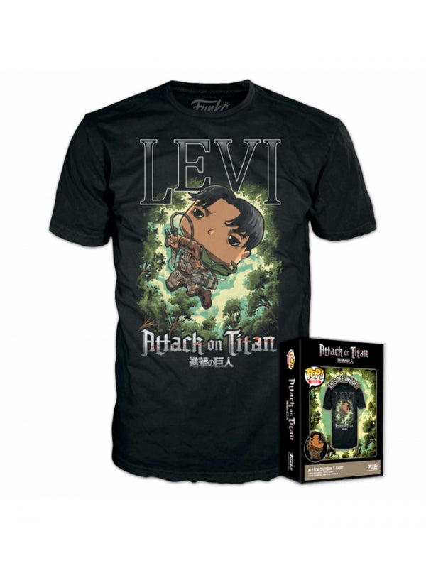 Funko Boxed Tee: Attack on Titan - Levi Ackerman - XL - flash vidéo