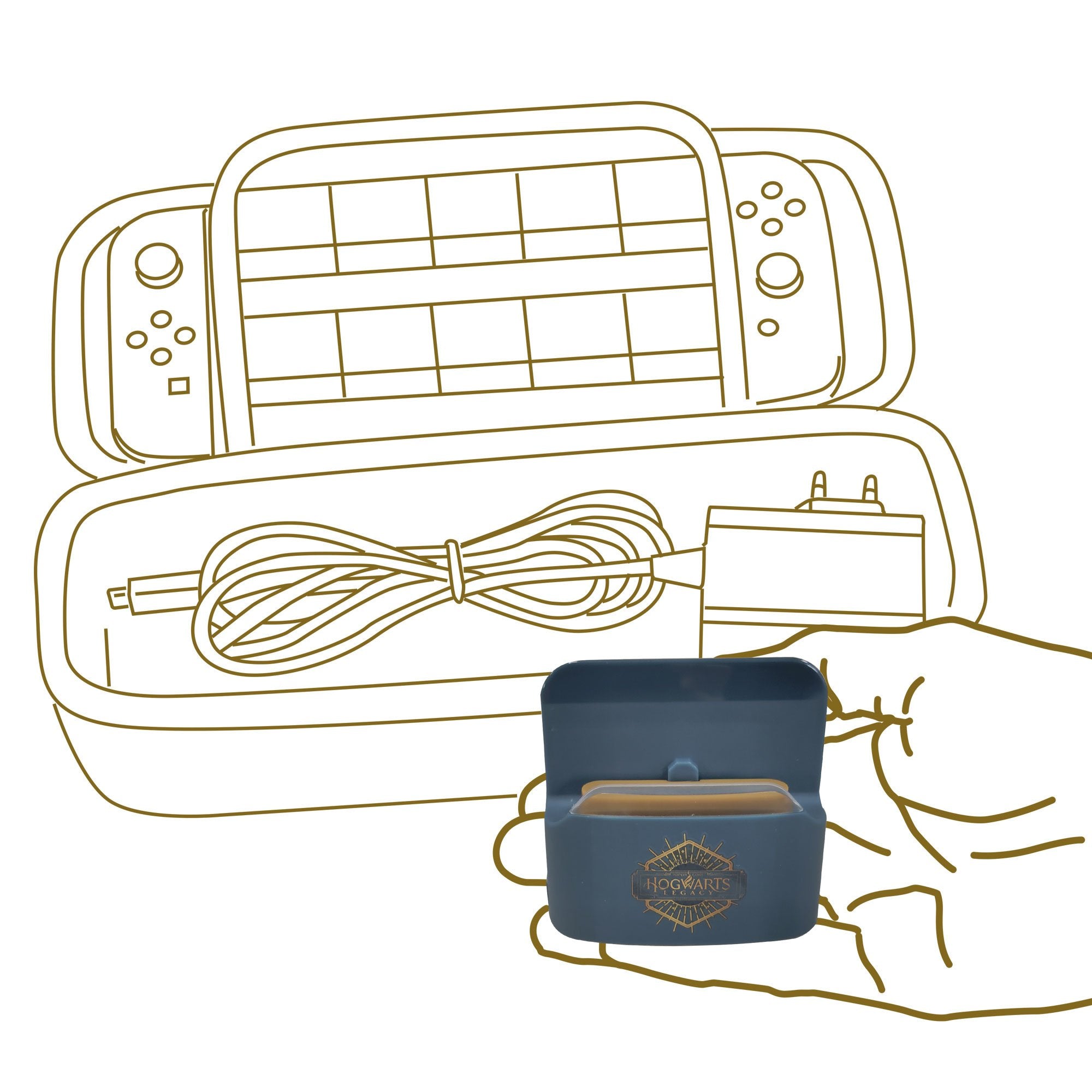 Hogwarts Legacy - Dock et Stand 2 en 1 - Support Recharge + Connexion TV pour Nintendo Switch - flash vidéo