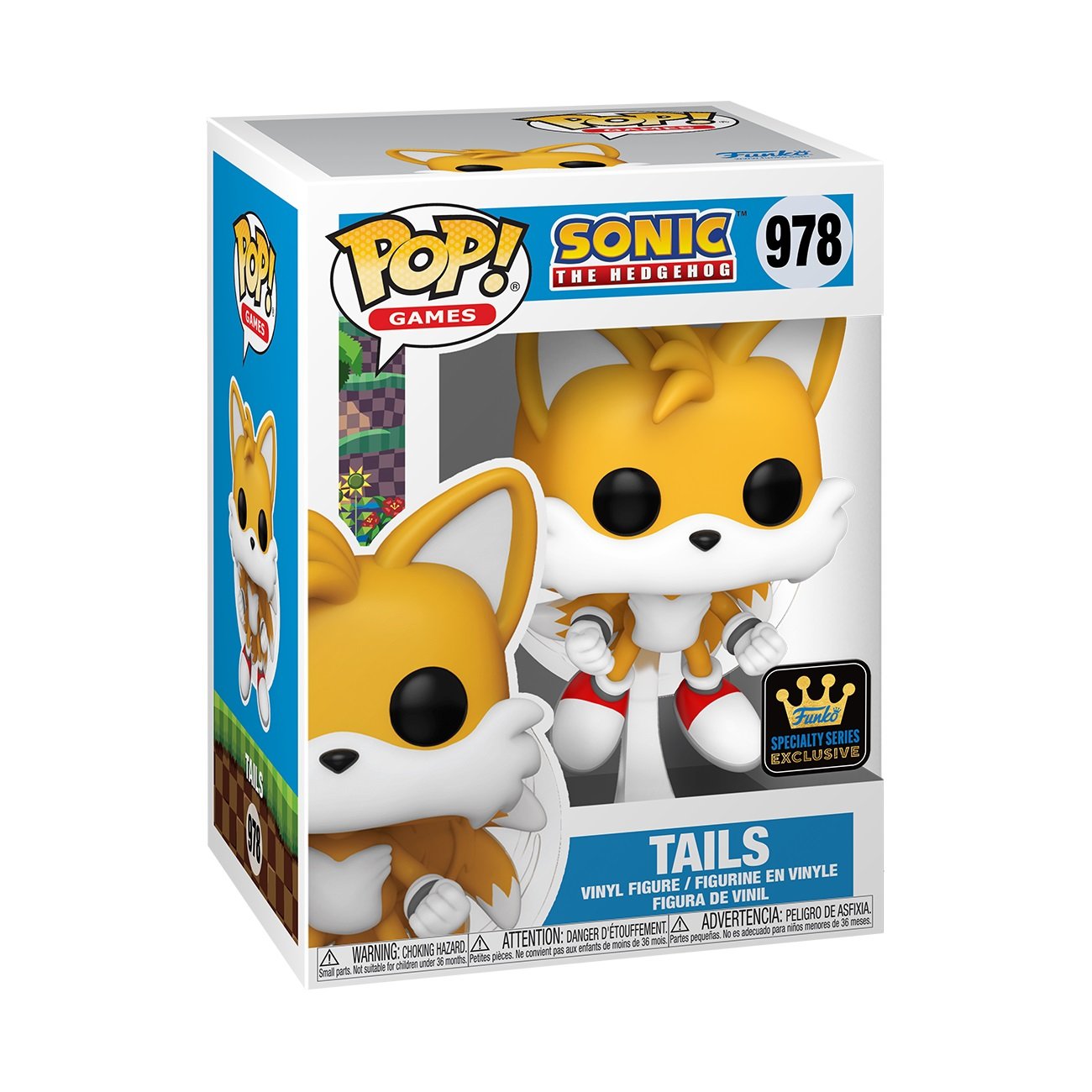 Funko Pop! Games: Sonic - Tails (Flying) (Flocked) (Chase of Special Chase Edition) - flash vidéo