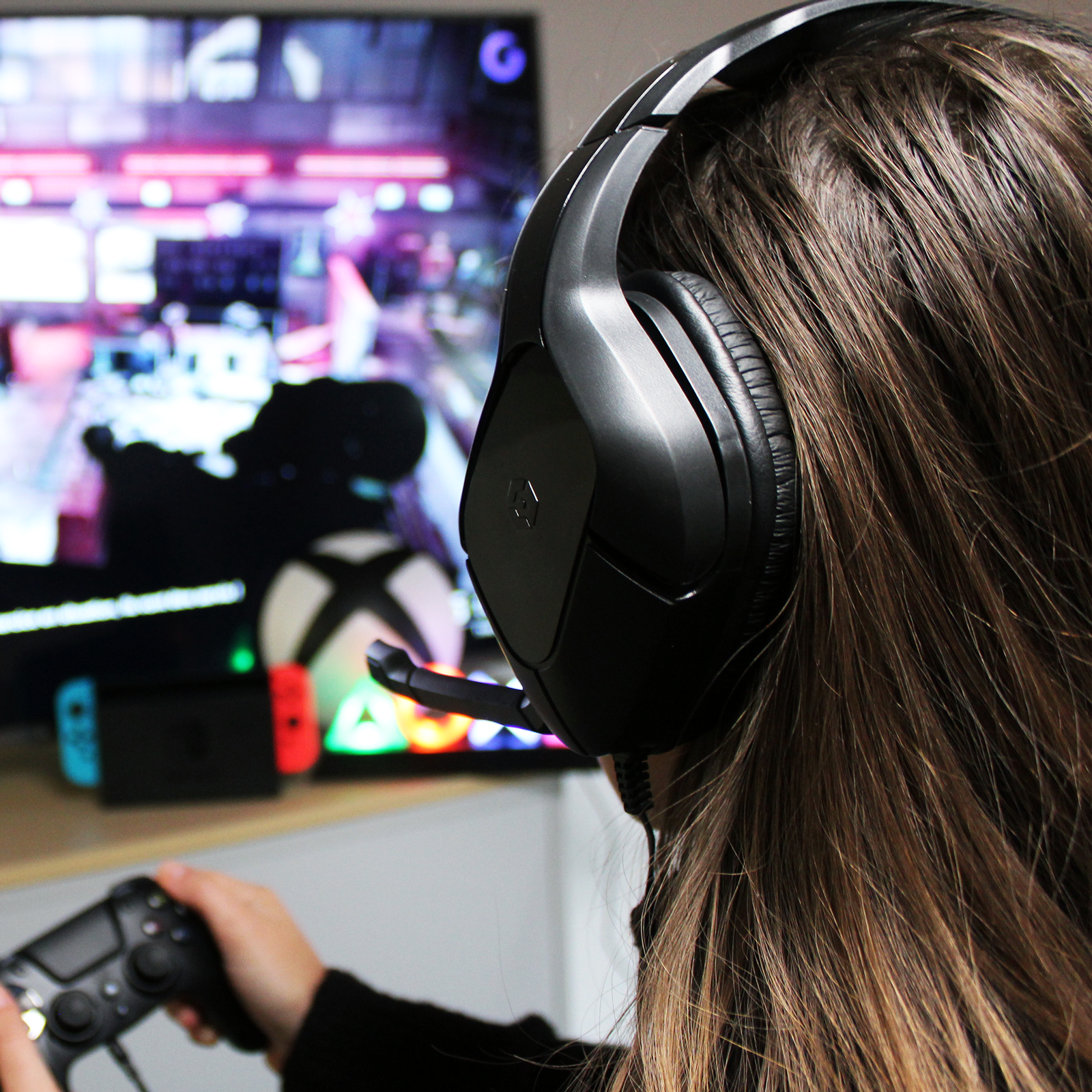 Gioteck - Casque de jeu stéréo HC2+ pour PS5, PS4, Xbox Series, Xbox One et PC - flash vidéo