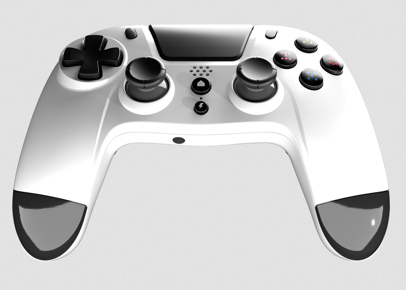 Gioteck - Manette sans fil premium bluetooth VX4 Blanc pour PS4 et PC - flash vidéo