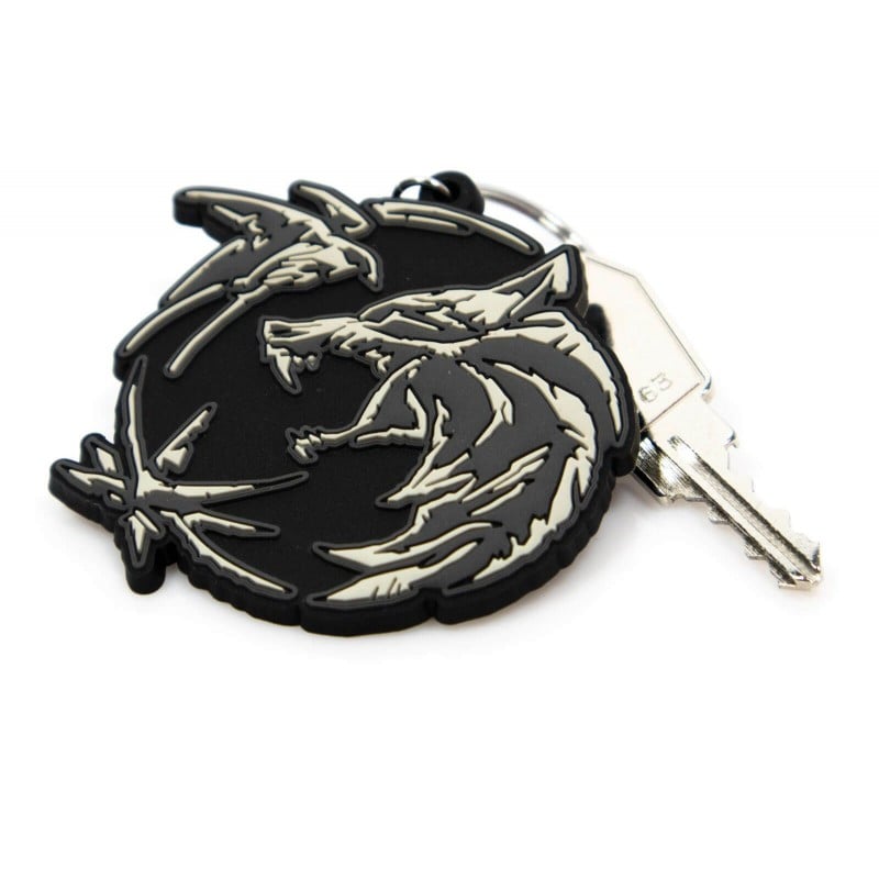 The Witcher - Porte-clefs en caoutchouc Loup, hirondelle et étoile - flash vidéo