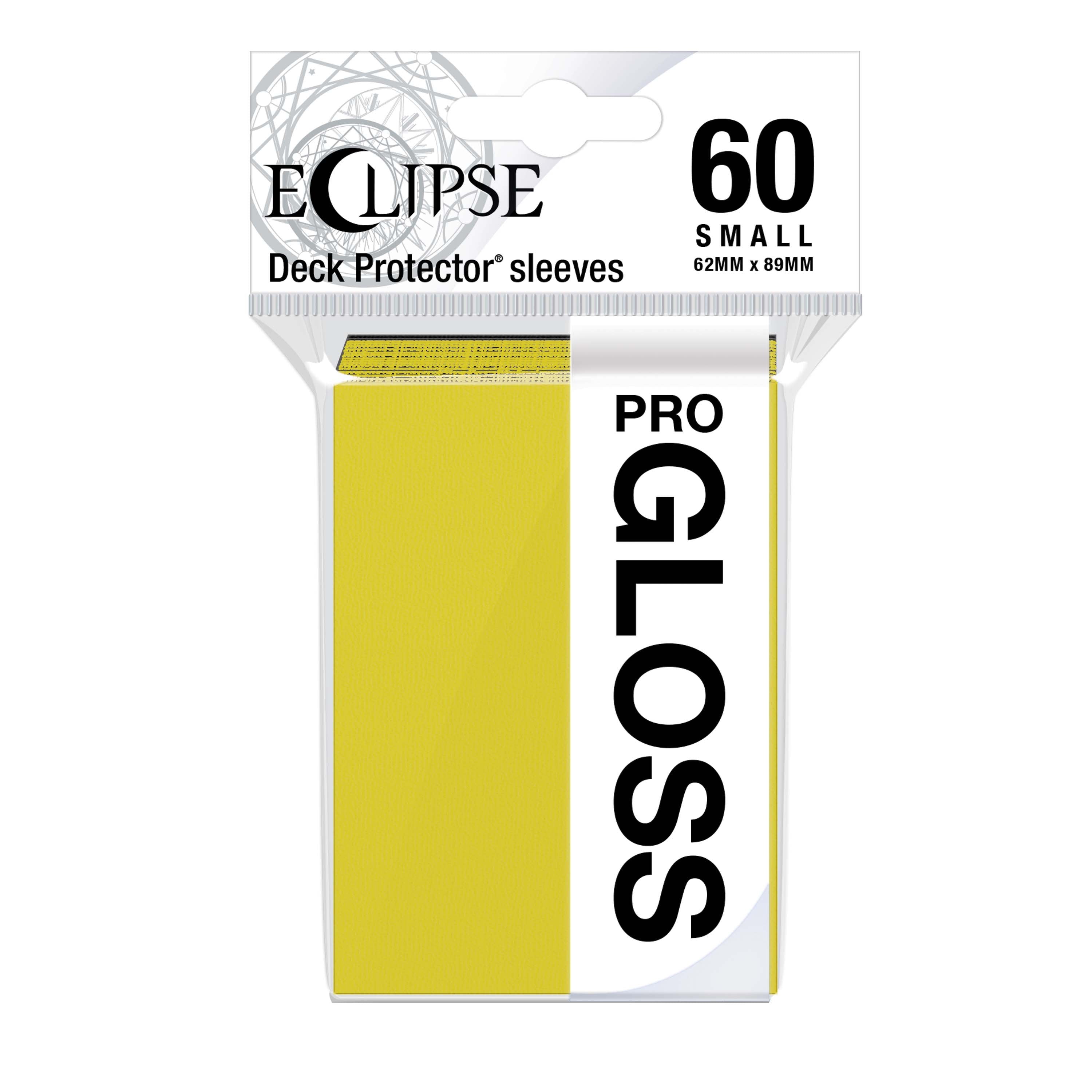 Ultra Pro - Eclipse Gloss Sachet de 60 protèges cartes petit format Jaune Citron (62 x 89 mm) - flash vidéo