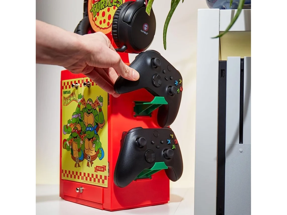 Viacom - Meuble de rangement officiel Tortues Ninja pour gamer - flash vidéo