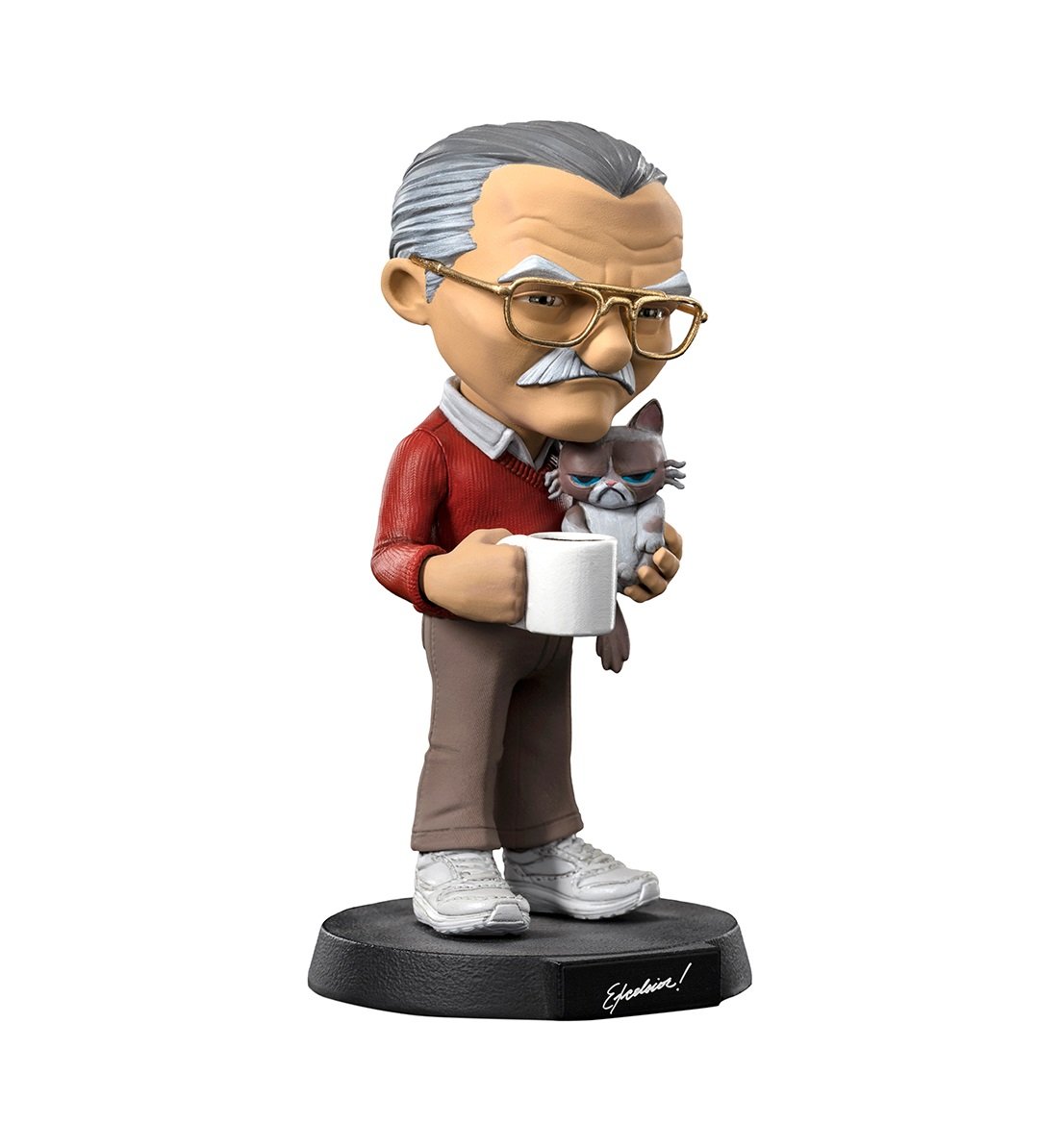 Iron Studios - MiniCo - POW! - Stan Lee with Grumpy Cat Statue 15cm - flash vidéo