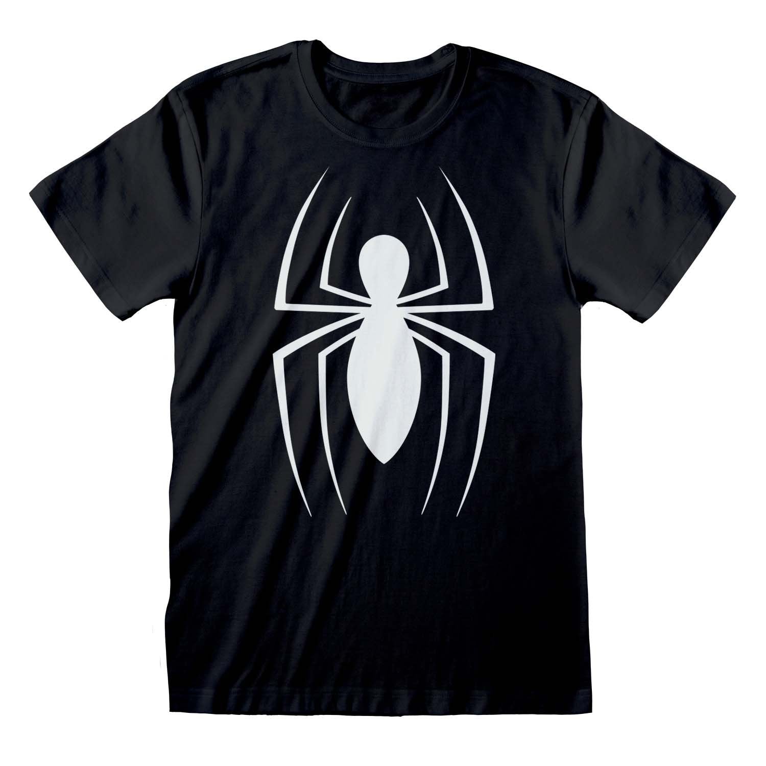 Marvel - T-shirt unisexe Noir Logo classique de Spider-Man - L - flash vidéo