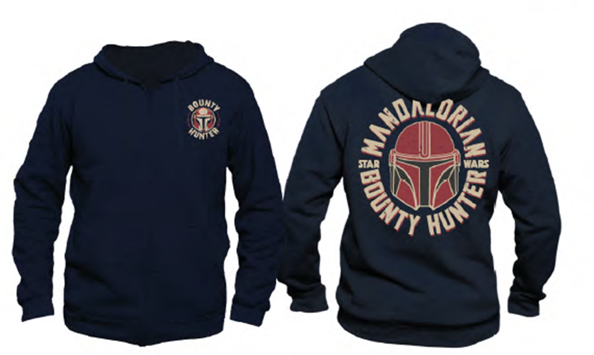Star Wars - The Mandalorian Bounty Hunter Black Men's Sweat Zippe Hoodie - L - flash vidéo