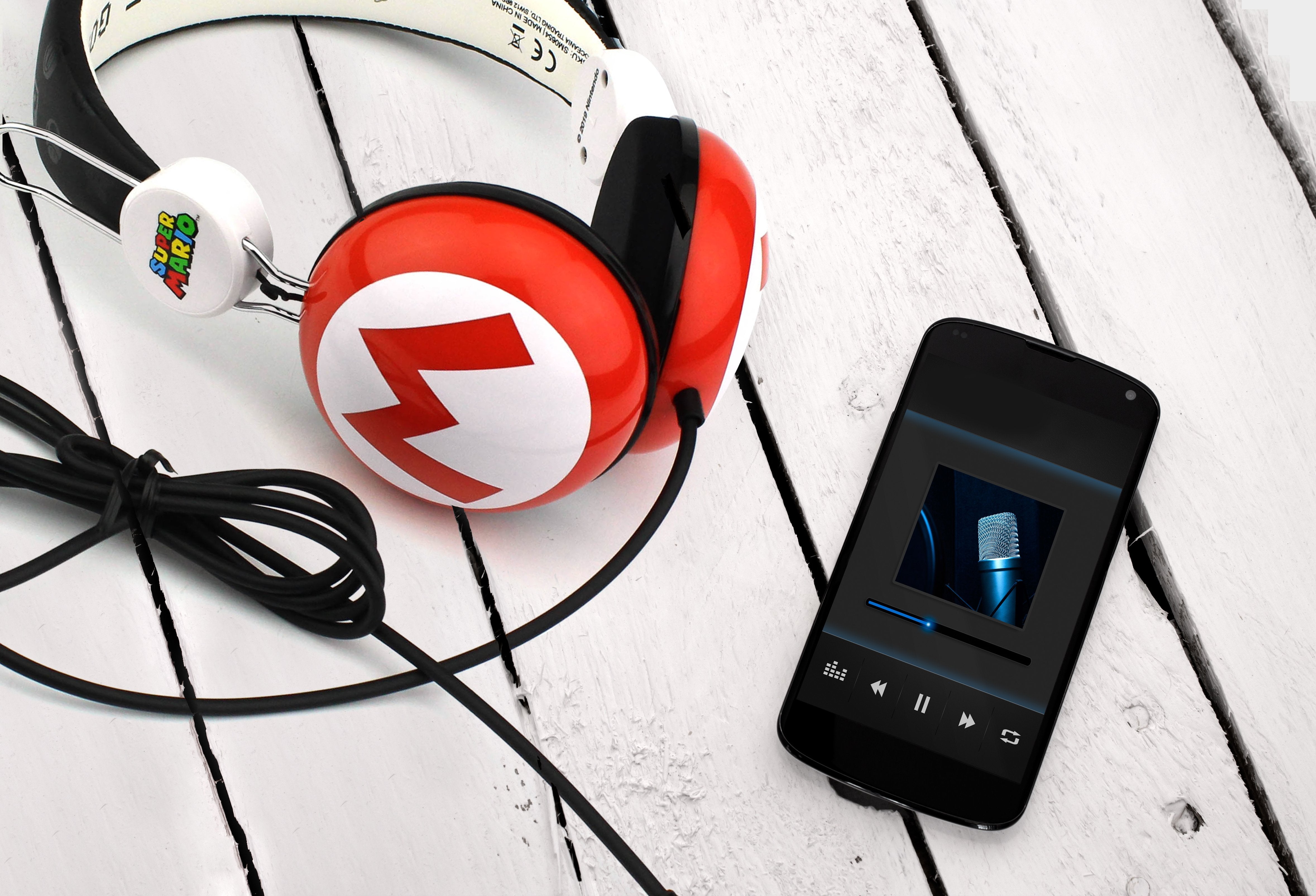 Super Mario - Casque stéréo Emblème pour adolescents - flash vidéo