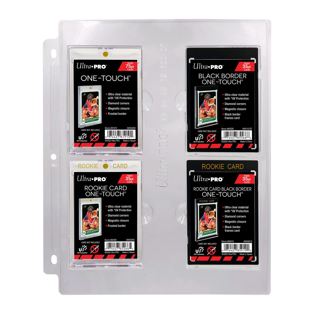 Ultra Pro - Feuilles de 4 cases pour ONE-TOUCH 23PT-100PT - flash vidéo