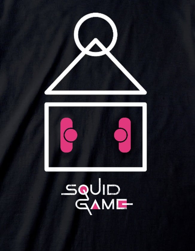 Squid Game - T-shirt unisexe Noir Symbole - L - flash vidéo