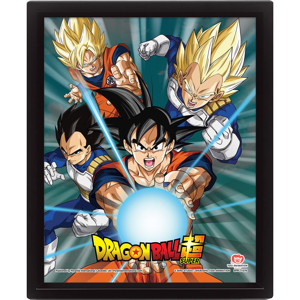 Dragon Ball Super - Affiche lenticulaire 3D La puissance des Saiyans - flash vidéo