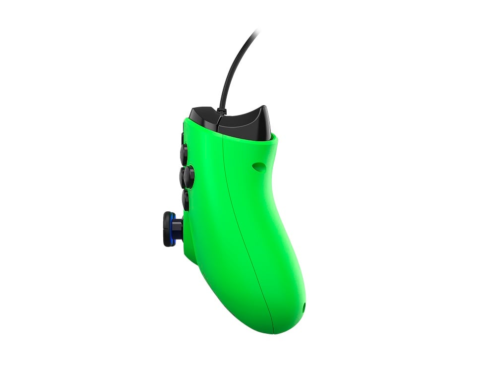 EgoGear - Manette filaire SC10 Verte avec port audio pour casque pour PS4, PS3 et PC - flash vidéo