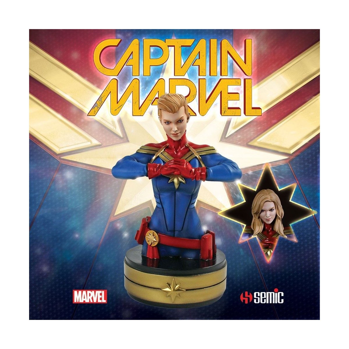Marvel - Buste en résine Captain Marvel (Carol Danvers) - flash vidéo