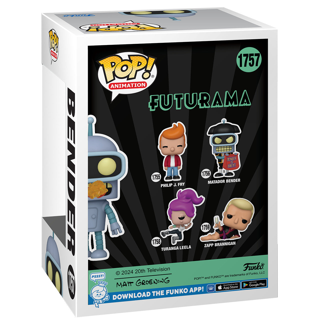 Funko Pop! Animation: Futurama - Bender (Chance of Glow in the Dark Chase Special Edition) - flash vidéo