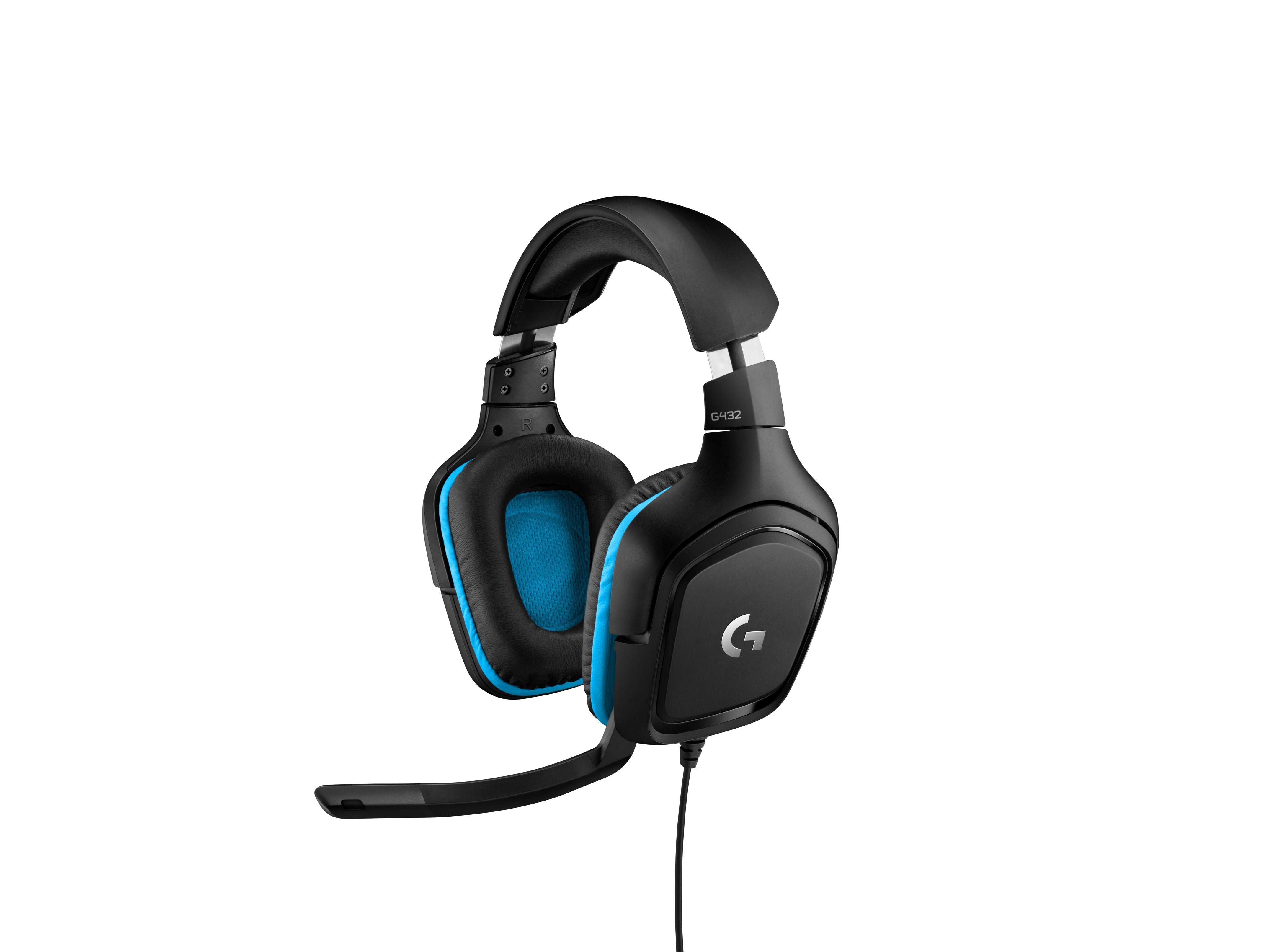 Logitech Casque de jeu filaire 7.1 Surround en similicuir G432 pour PC, PS4, Xbox One et Switch - flash vidéo