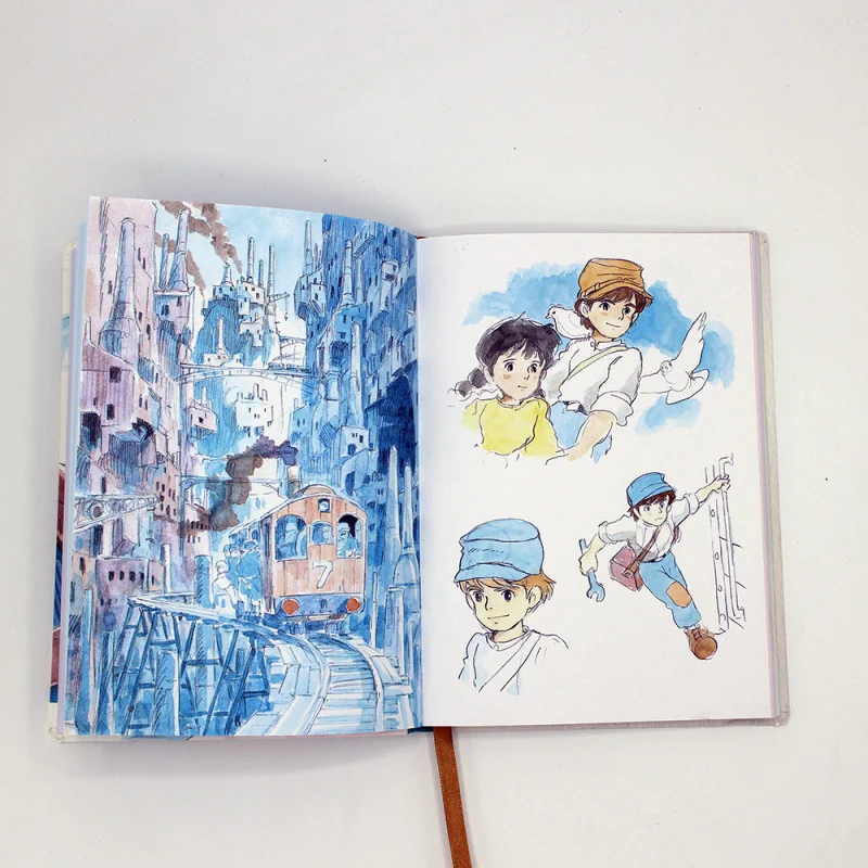 Ghibli - Le Château dans le ciel - Carnet de notes à couverture Sheeta et Pazu - flash vidéo