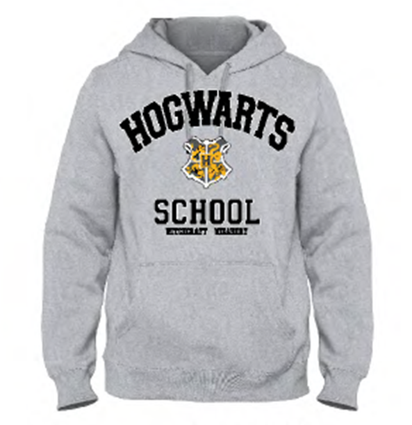 Harry Potter - Hogwarts School Grey Men's Sweat Hoodie - L - flash vidéo