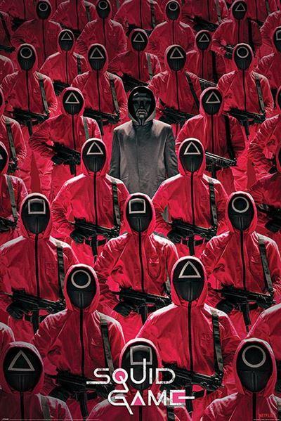 Squid Game - Foule de Masques Maxi Poster - flash vidéo