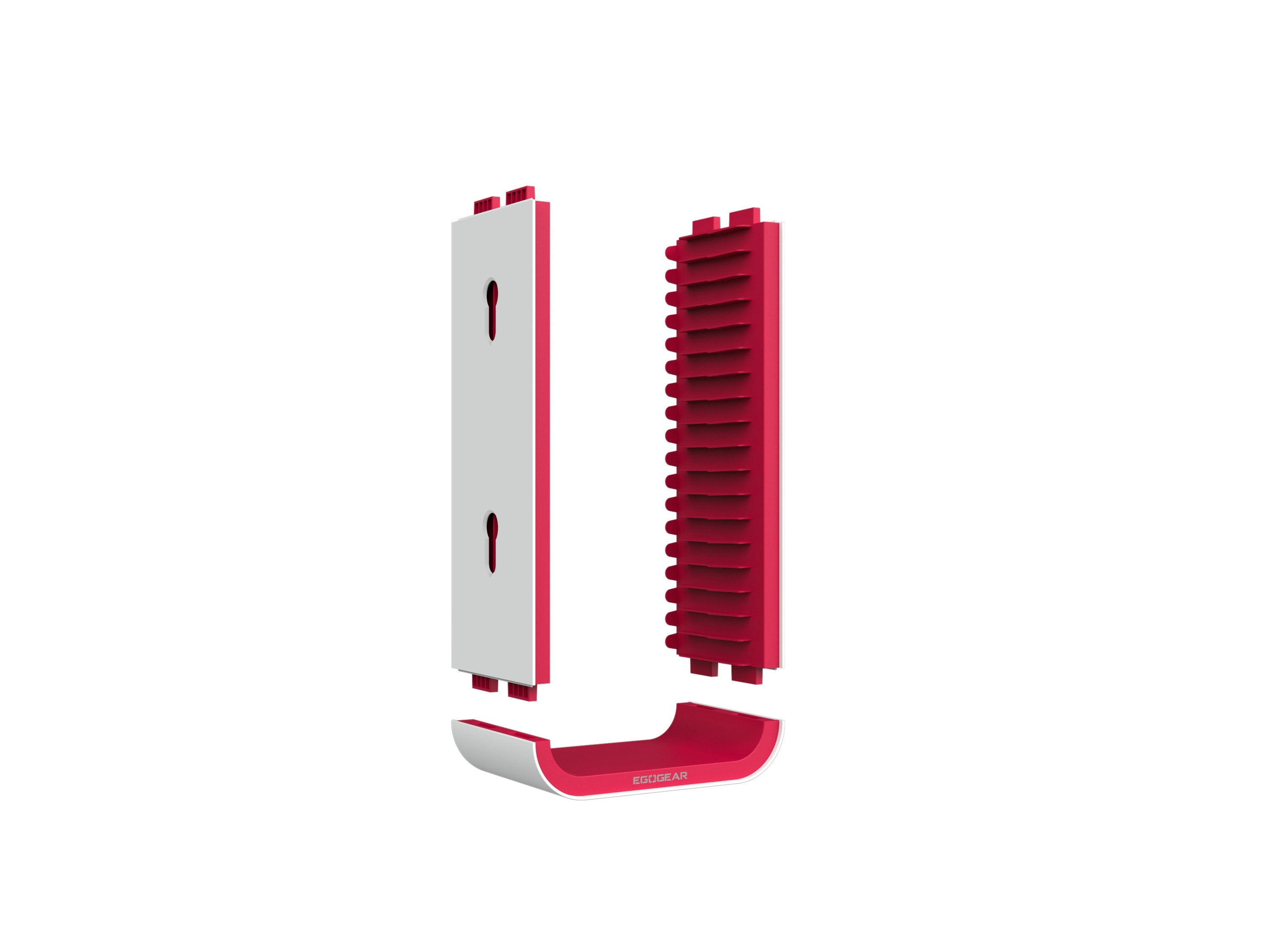 EgoGear - SSR10 - Station d'accueil rouge et blanche pour manette et présentoir de jeu pour Nintendo Switch, Switch OLED, PS4, PS5, Xbox One et Xbox Series X|S - flash vidéo