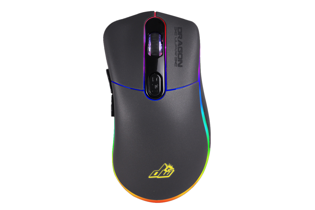Dragonwar G21 7000dpi souris de jeu RGB ergonomique et personnalisable avec 7 boutons - Noir - flash vidéo