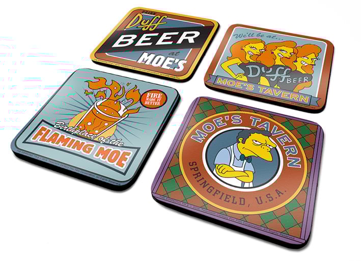 Les Simpsons - 4 Sous-Verres Taverne de Moe - flash vidéo