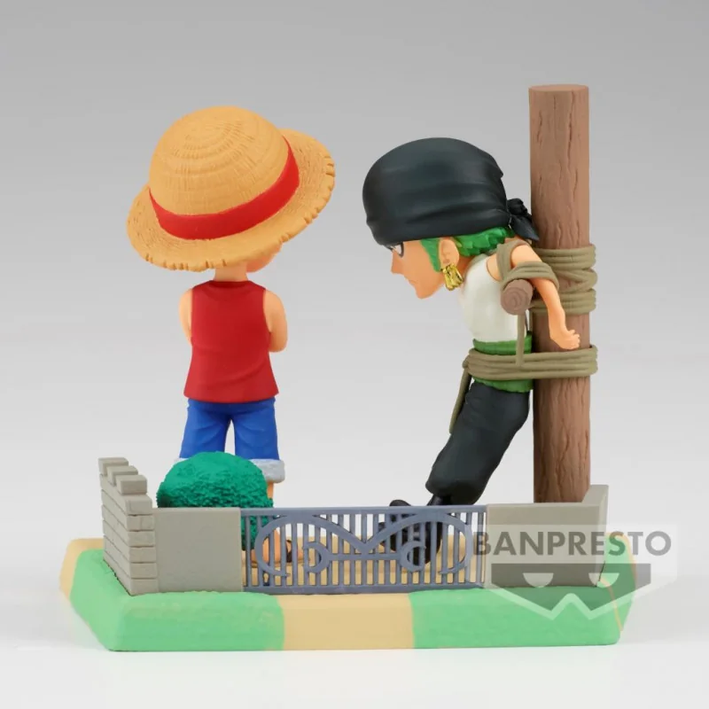 One Piece WCF - Log Stories - Monkey D. Luffy & Roronoa Zoro Statue 7cm - flash vidéo