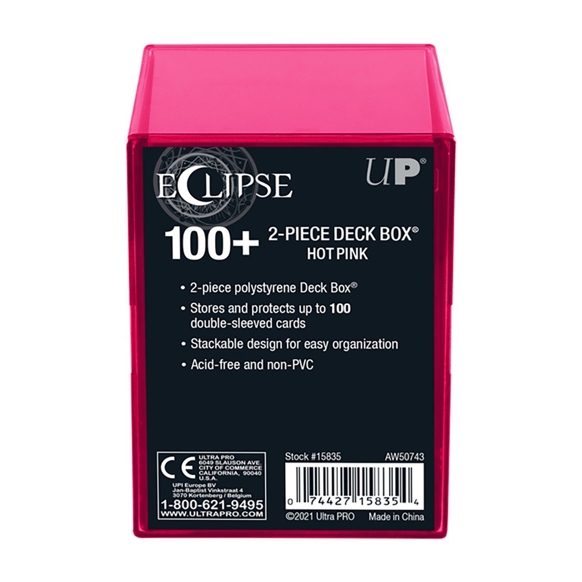 Ultra Pro - Eclipse 2-Piece 100+ Deck Box : Rose vif - flash vidéo