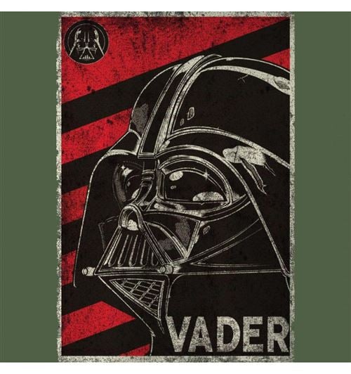 Star Wars - Vader Propagande Kaki T-Shirt S - flash vidéo