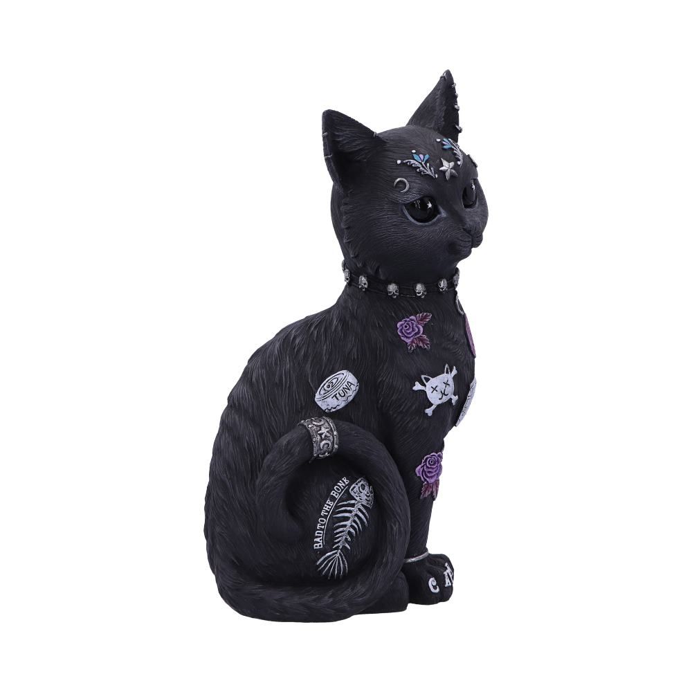 Figurine de Chat "Bad to the Bone" 22cm - flash vidéo