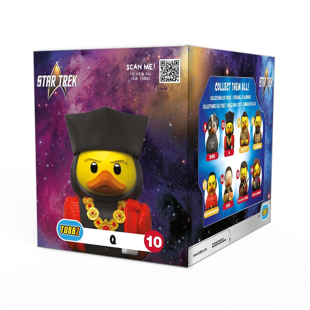 Numskull - Best of TUBBZ Boîte Canard de bain - Star Trek - Q - 9cm - flash vidéo