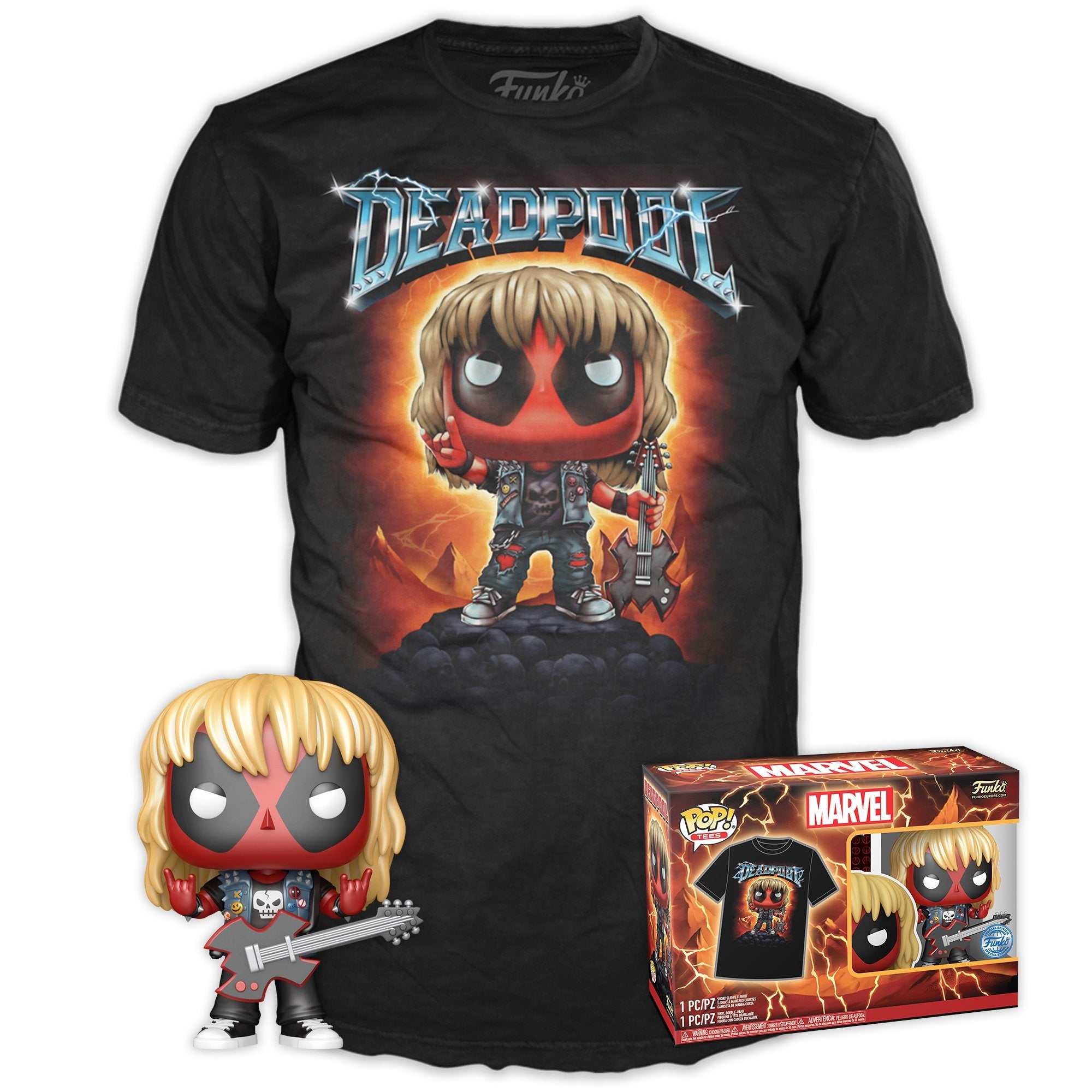 Funko Pop! & Tee: Marvel - Deadpool - Heavy Metal - L - flash vidéo