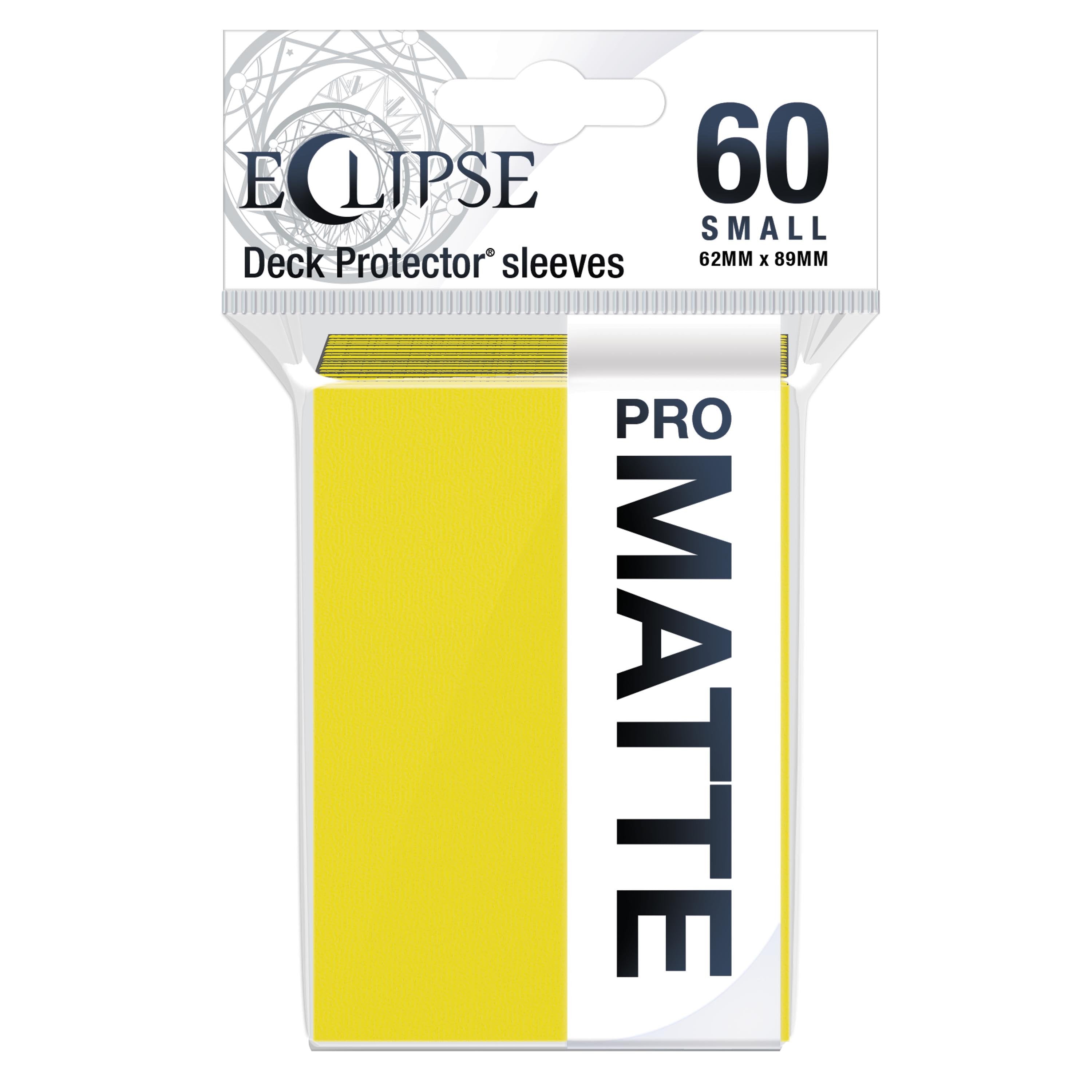 Ultra Pro - Eclipse Matte Sachet de 60 protèges cartes petit format Jaune Citron (62 x 89 mm) - flash vidéo