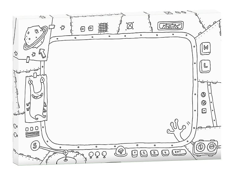 Monumi - Toile L à colorier "Cosmos" - flash vidéo