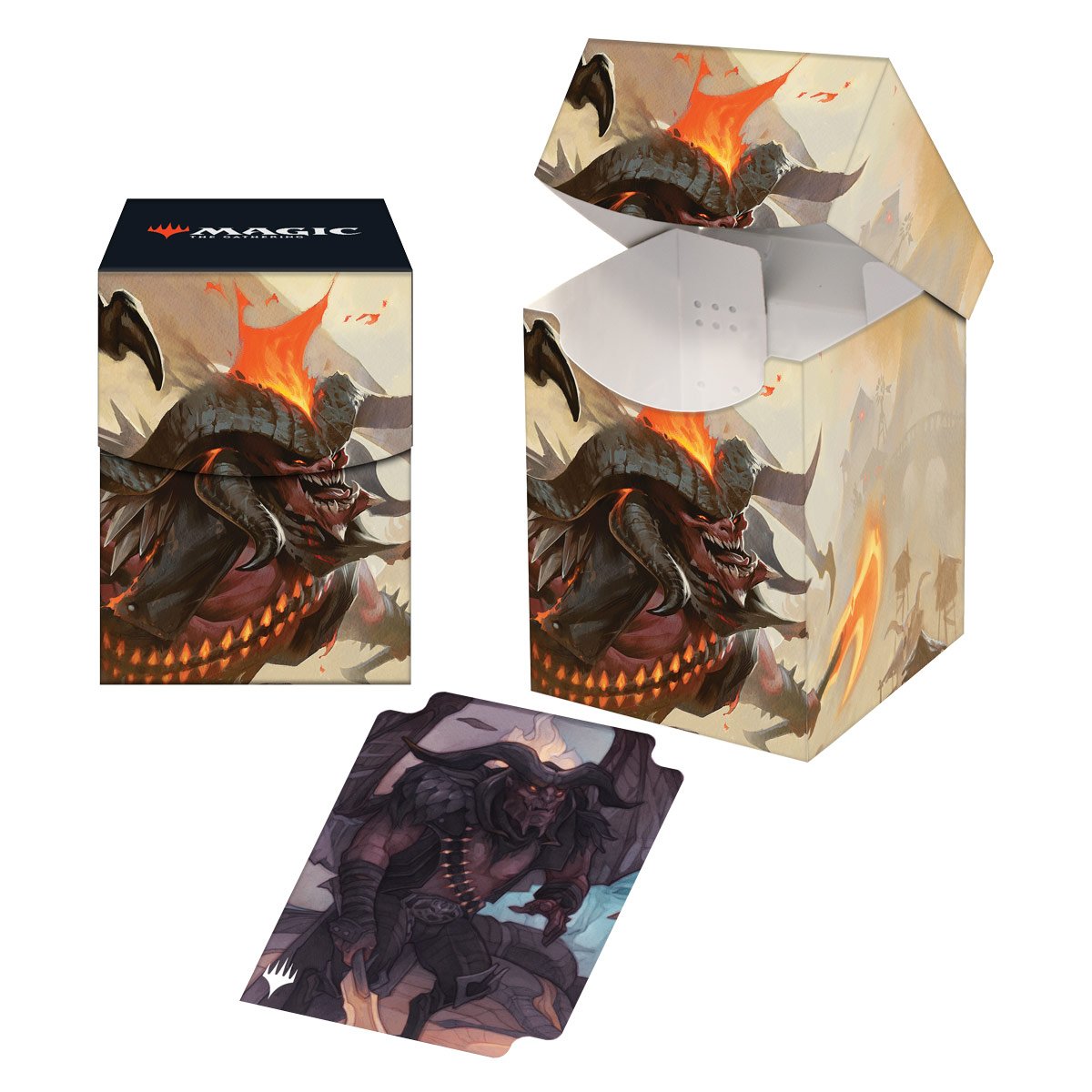 Ultra Pro - Magic: The Gathering - Outlaws of Thunder Junction - 100+ Deck Box Rakdos, le musclé - flash vidéo
