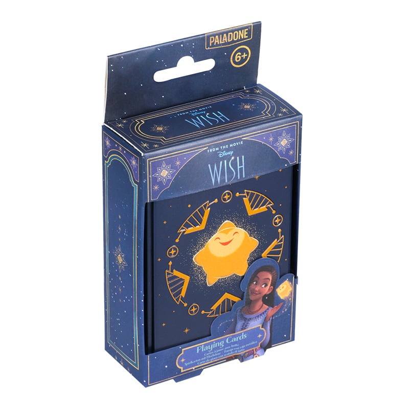 Disney - Wish : Asha et la Bonne Étoile - Cartes à jouer avec boîte de rangement en métal - flash vidéo