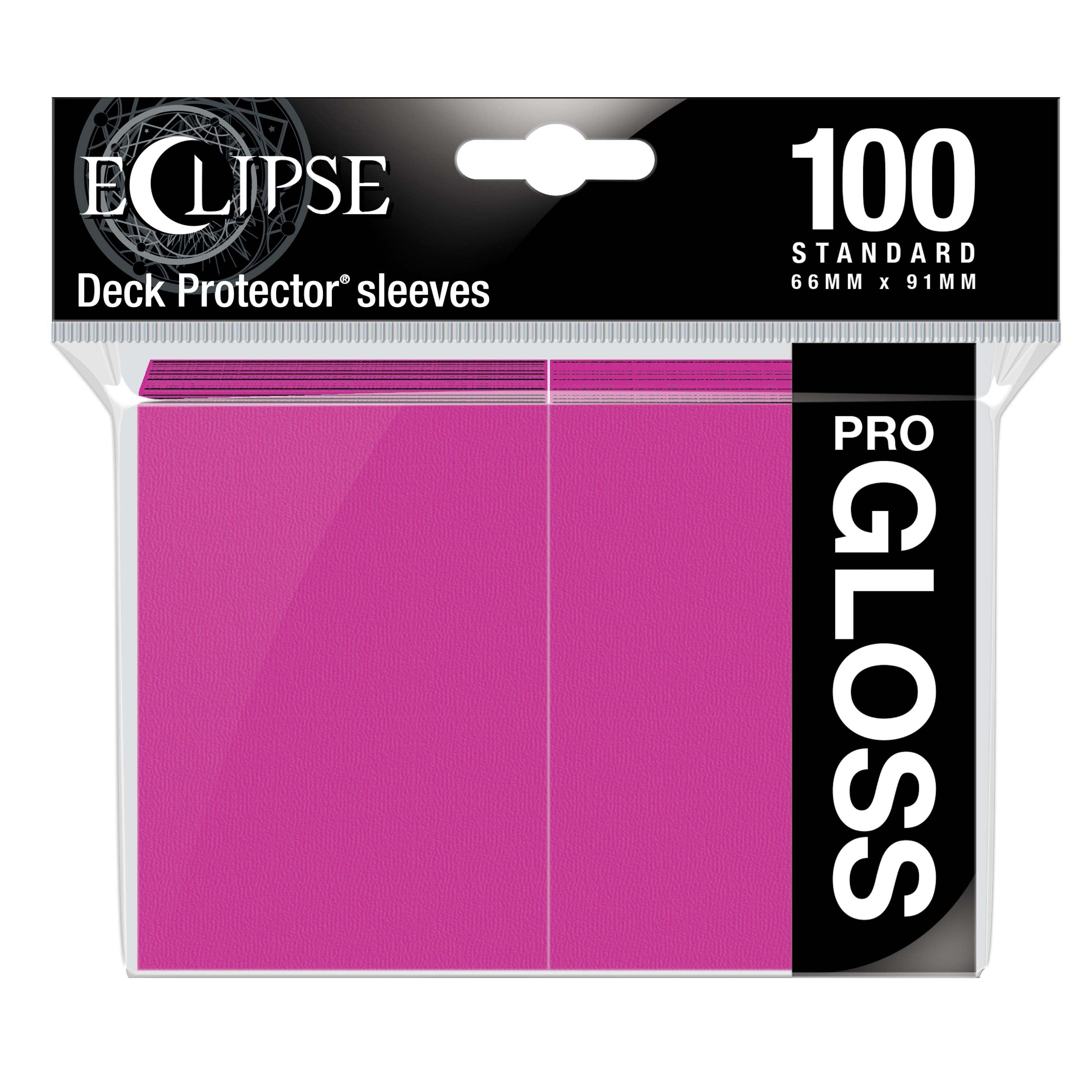 Ultra Pro - Eclipse Gloss Sachet de 100 protèges cartes standard Rose Vif (66 x 91 mm) - flash vidéo