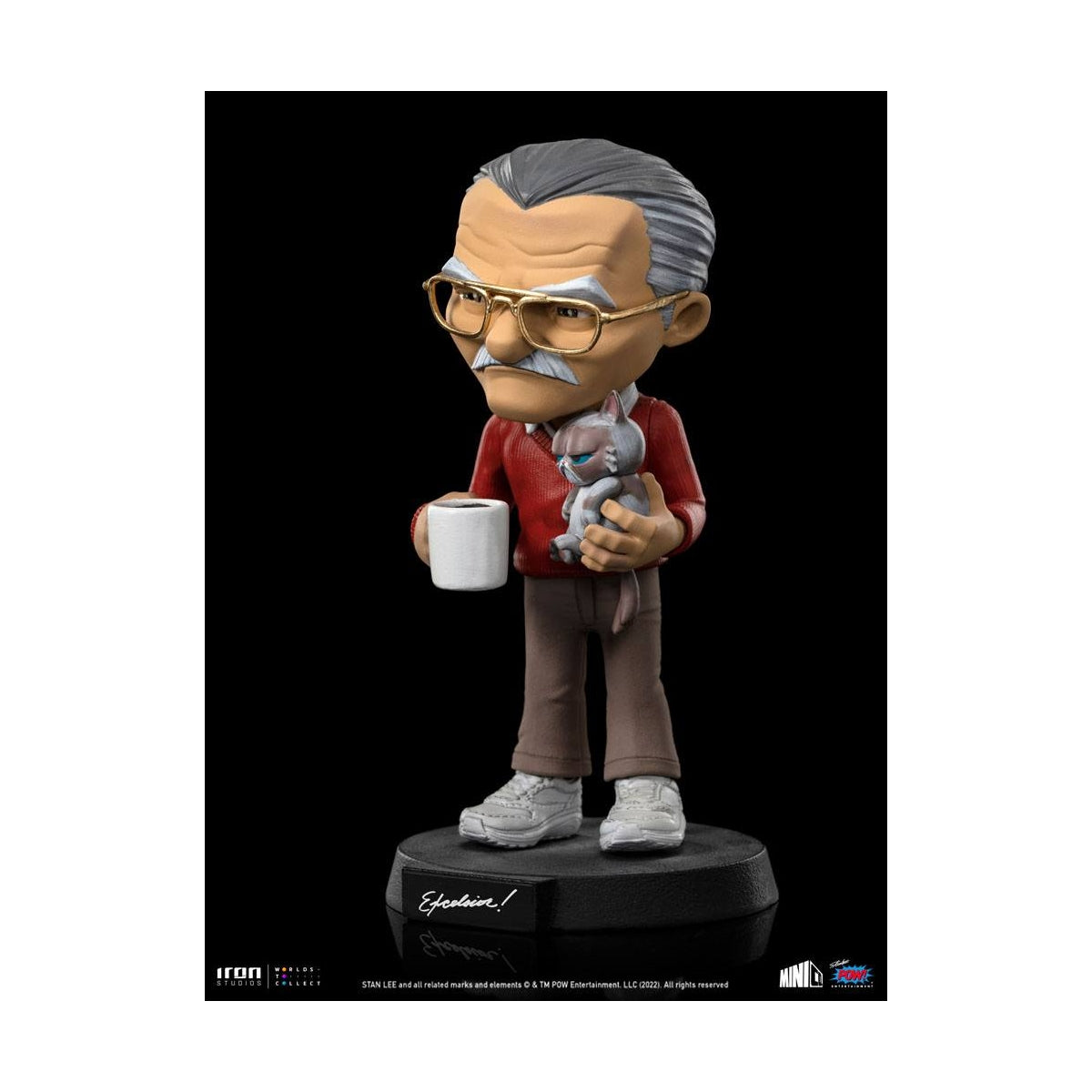 Iron Studios - MiniCo - POW! - Stan Lee with Grumpy Cat Statue 15cm - flash vidéo