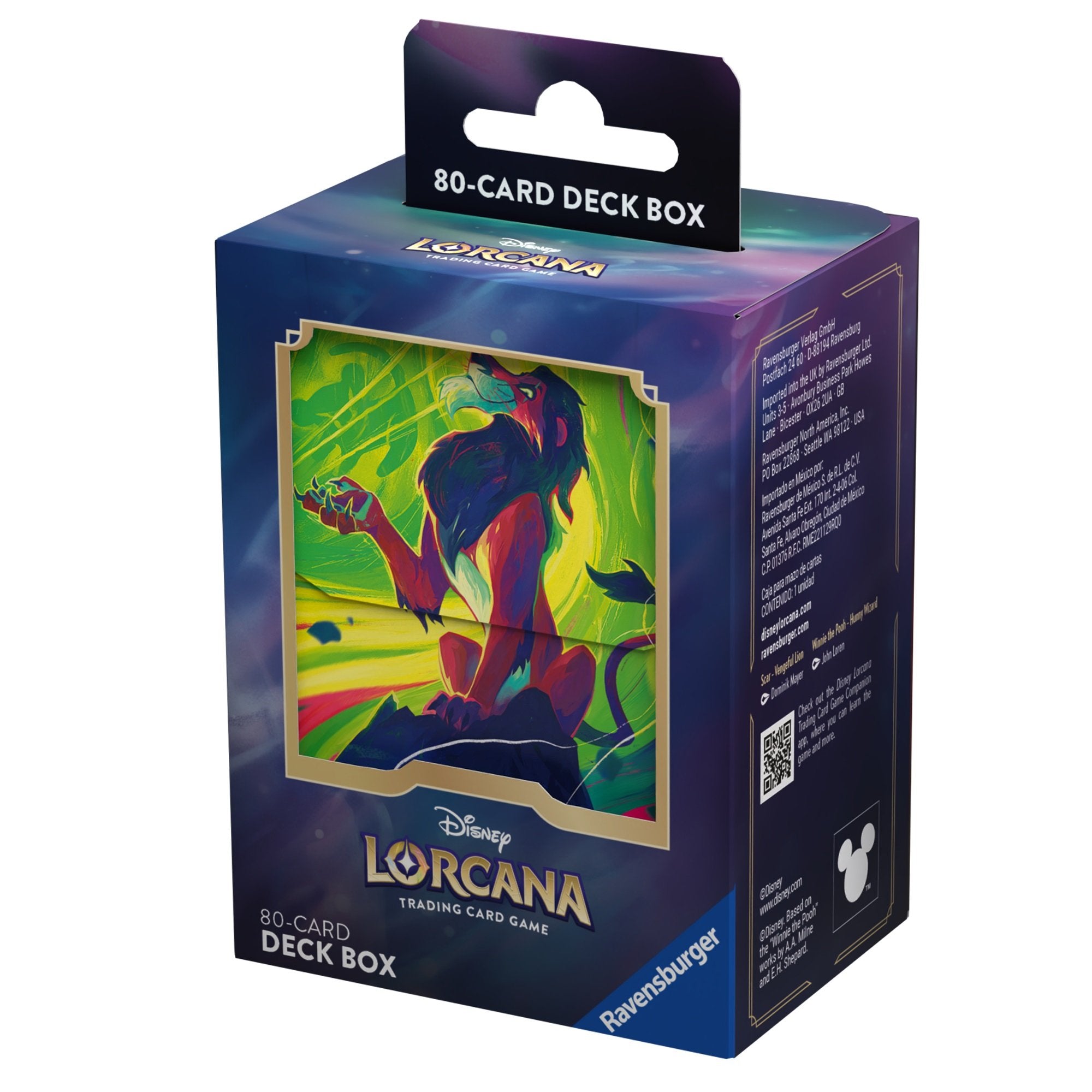 Disney Lorcana JCC : La Mer Azurite - Boîte de deck de 80 cartes Scar - flash vidéo