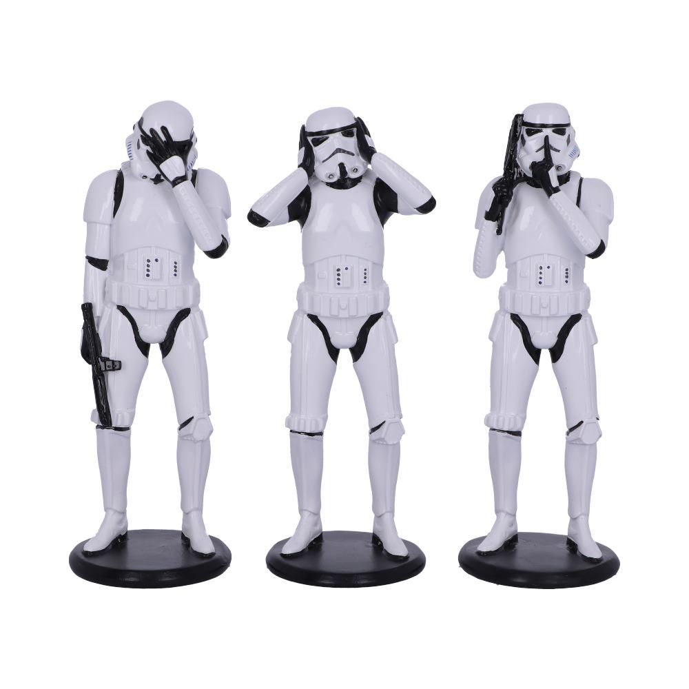 Les Trois Sages Stormtroopers Figurines 14cm - flash vidéo