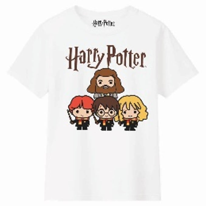 Harry Potter - T-Shirt Blanc Harry et ses amis - Fille 12 Ans - flash vidéo