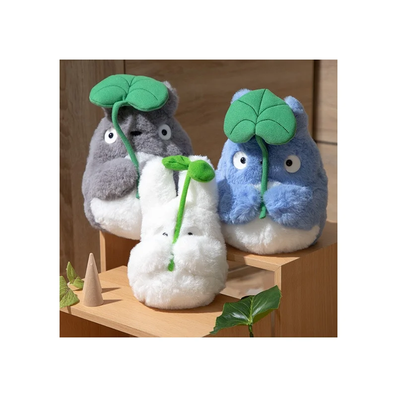 Ghibli - Mon Voisin Totoro - Peluche Nakayoshi Totoro Medium avec feuille - flash vidéo